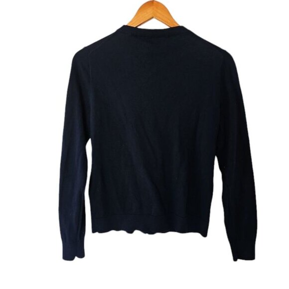 Karen Kane Black Wrap Top L Large Kinit Rayon Blend Blouse - Picture 6 of 12